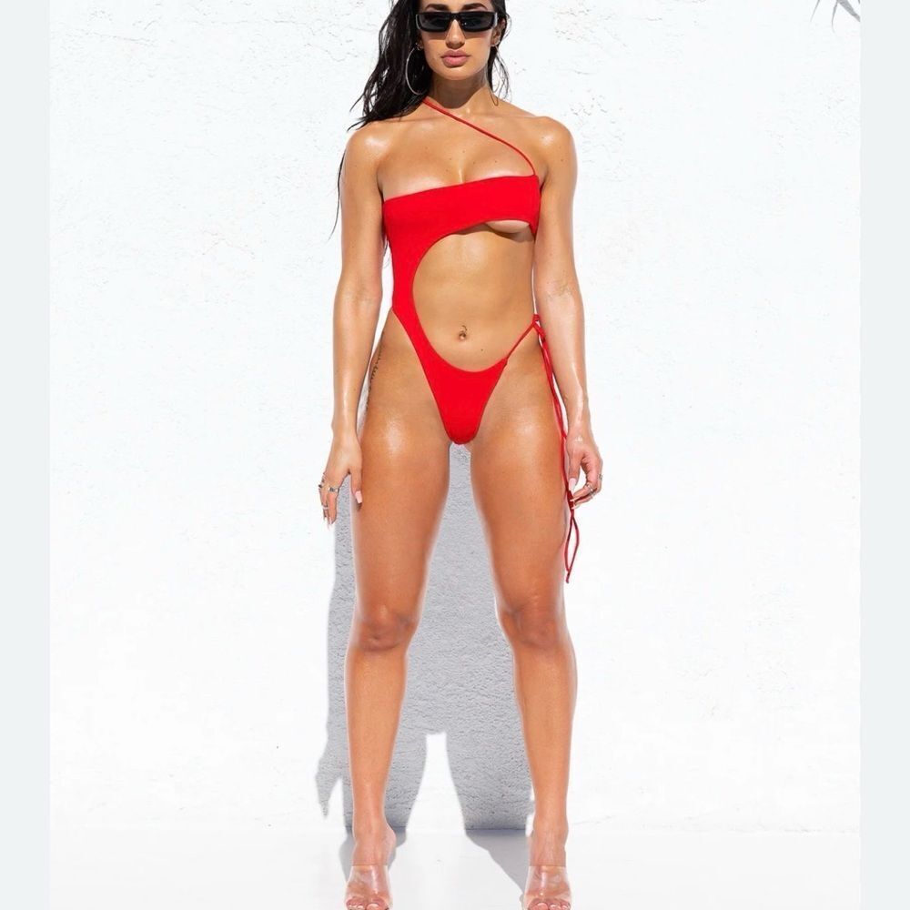 NWT Lips & Honey NAOMI 2.0 ONE PIECE SWIMSUIT - RED